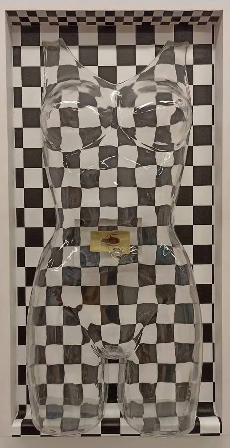 La Fobia, conceptual art by Araceli Carrión, painter of Magical and Fantastic Realism
