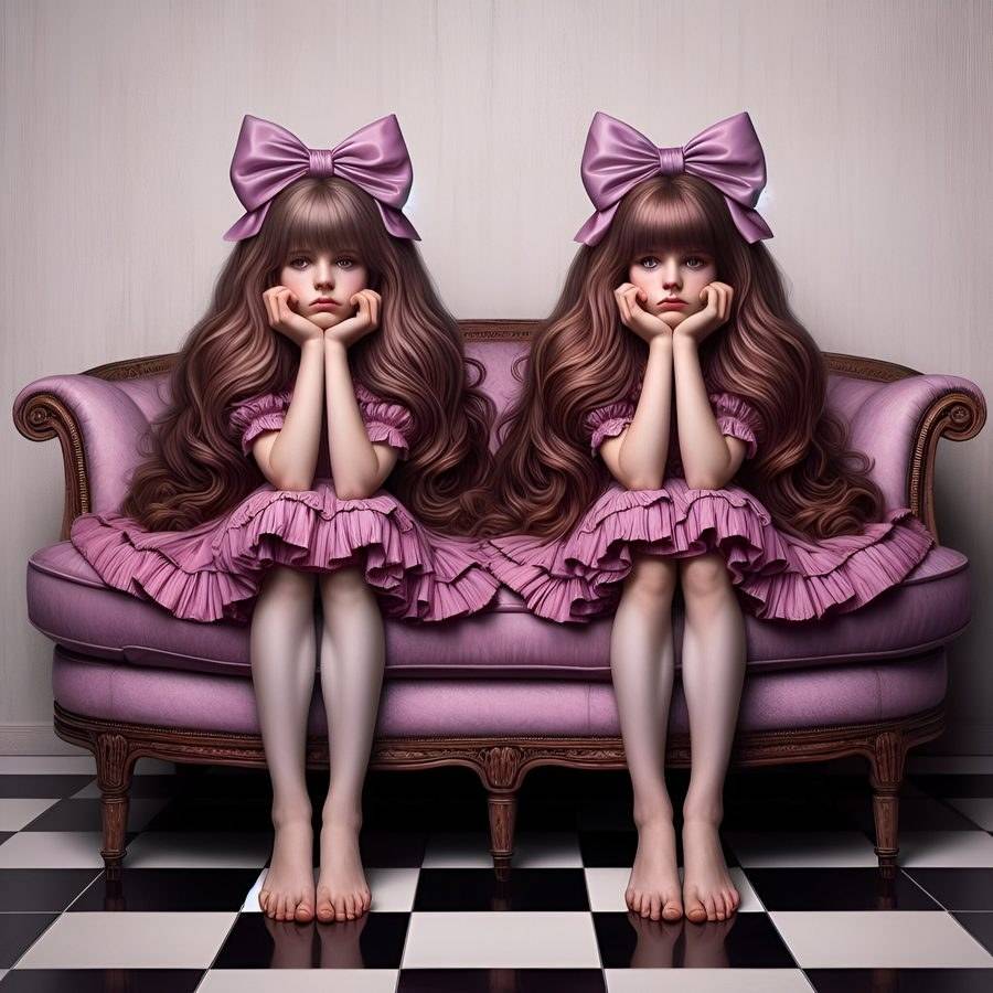 Dos, digital art by Araceli Carrión — Magical and Fantastic Realism