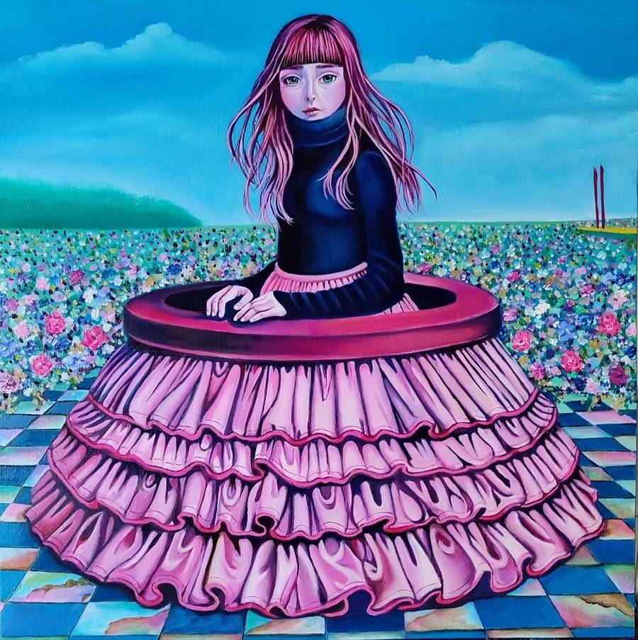 Damalambique, óleo de Araceli Carrión — Realismo Mágico y Fantástico